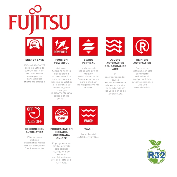 Aire acondicionado Fujitsu ASY 25 UI-KP - Imagen 2